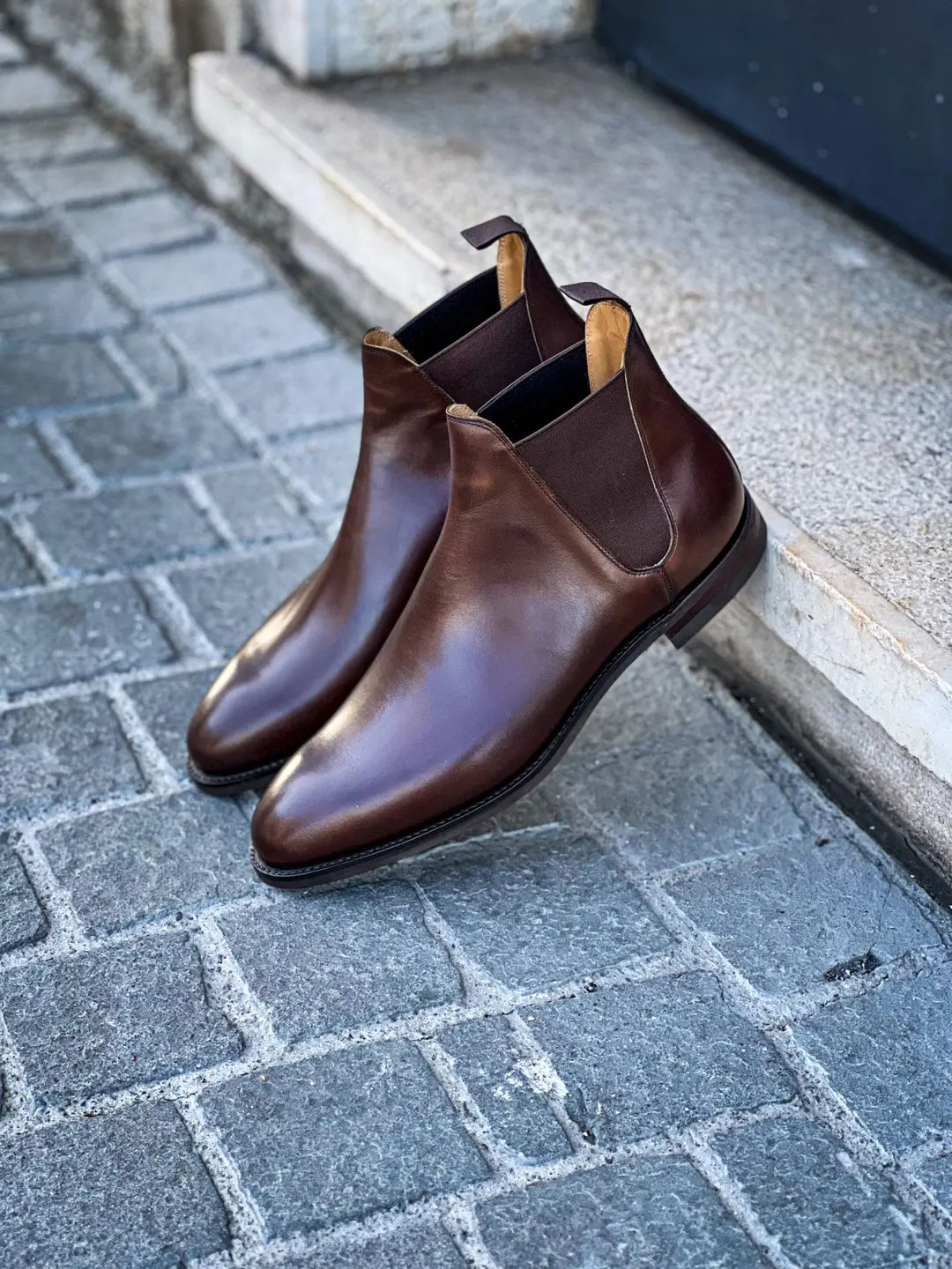Crockett & Jones Chelsea 8 Boot Dark Brown Leather, view 4