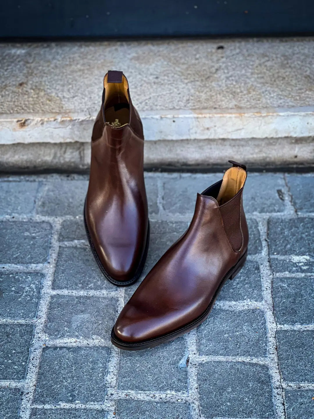 Crockett & Jones Chelsea 8 Boot Dark Brown Leather, view 3