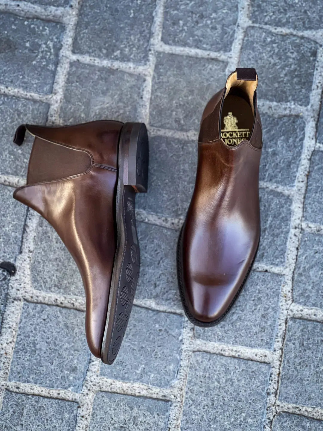 Crockett & Jones Chelsea 8 Boot Dark Brown Leather, view 2