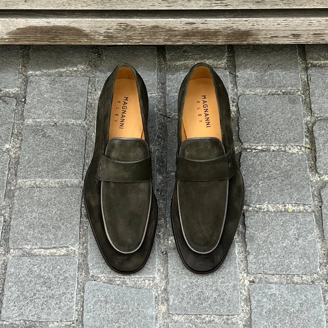 Magnanni Green Suede Mocassin, view 2