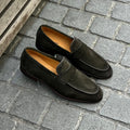Magnanni Green Suede Mocassin