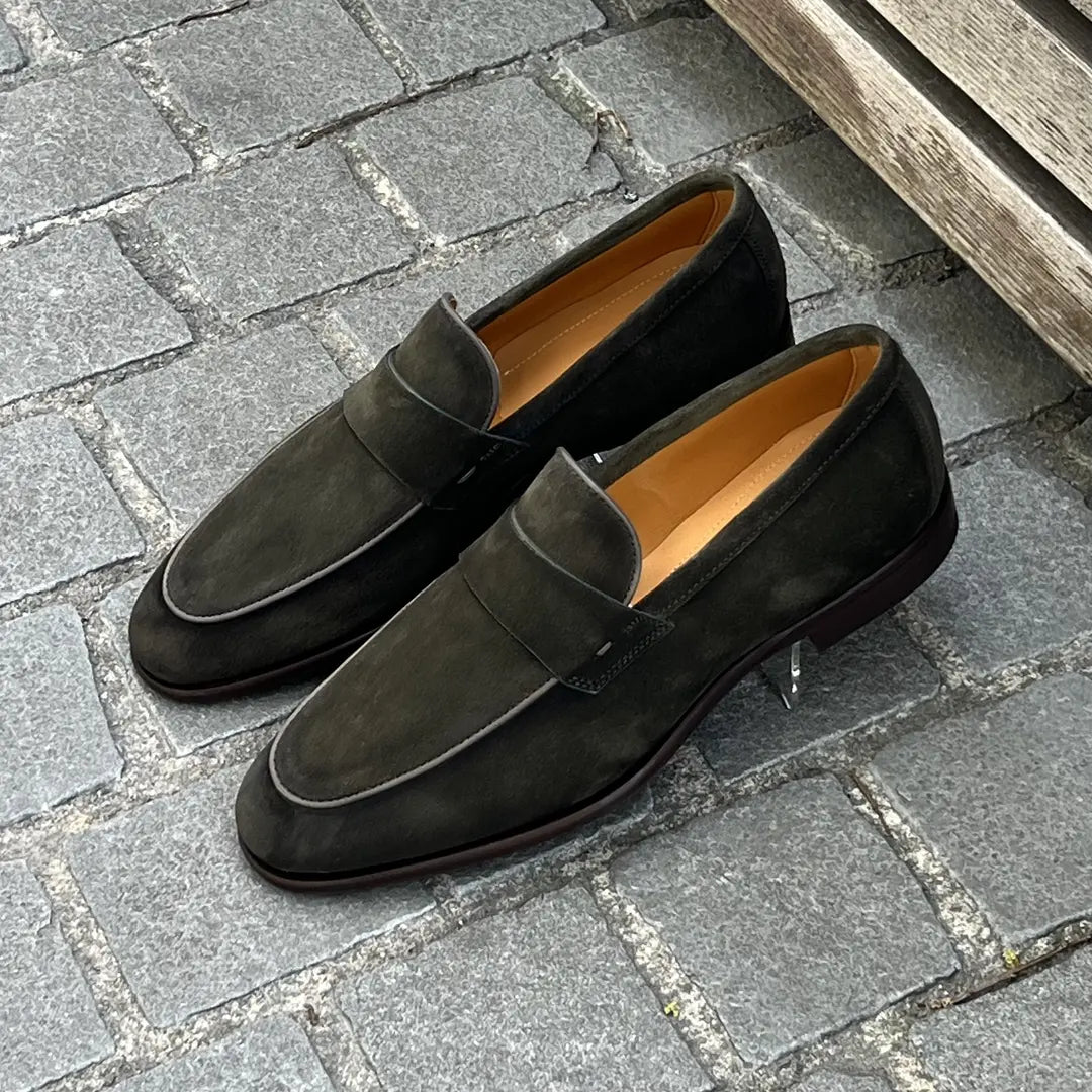 Magnanni Green Suede Mocassin, view 4