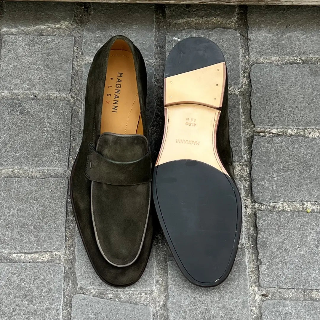 Magnanni Green Suede Mocassin, view 3