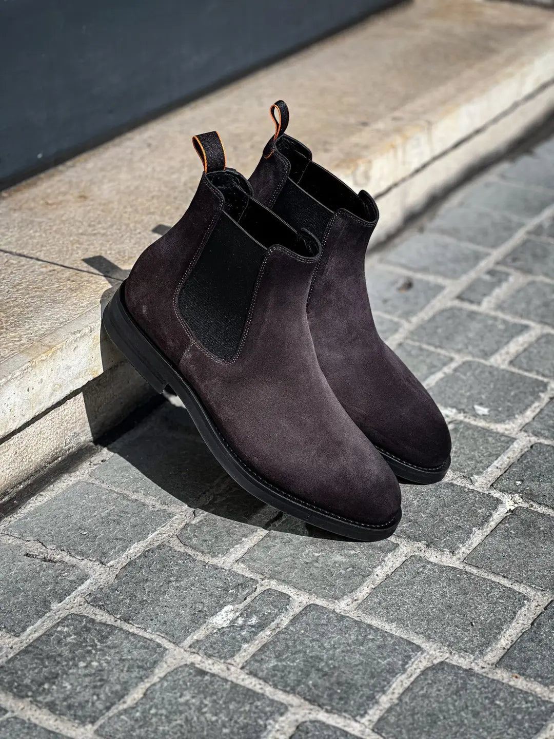 Santoni Chelsea Boot Grey Suede