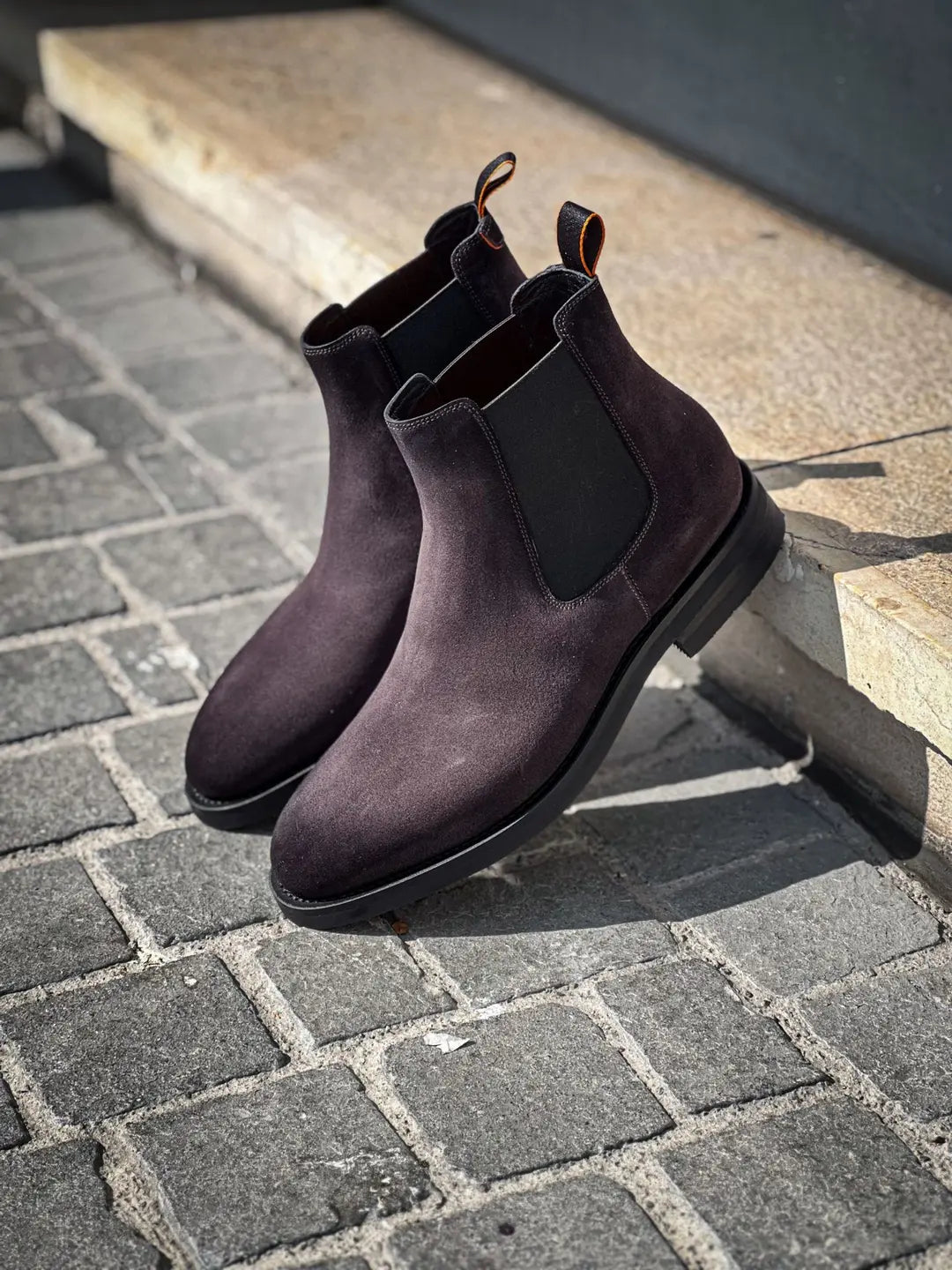Santoni Chelsea Boot Grey Suede, view 4