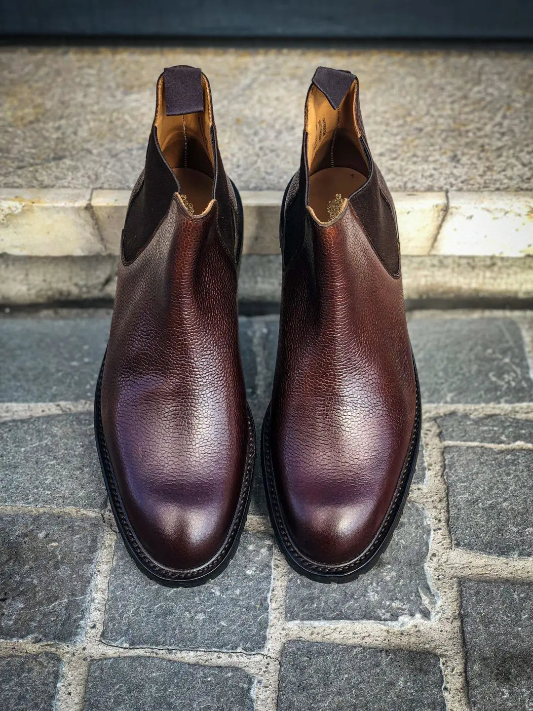 Crockett & Jones Chelsea 11 Boot Brown in Scotch grain leather, view 5