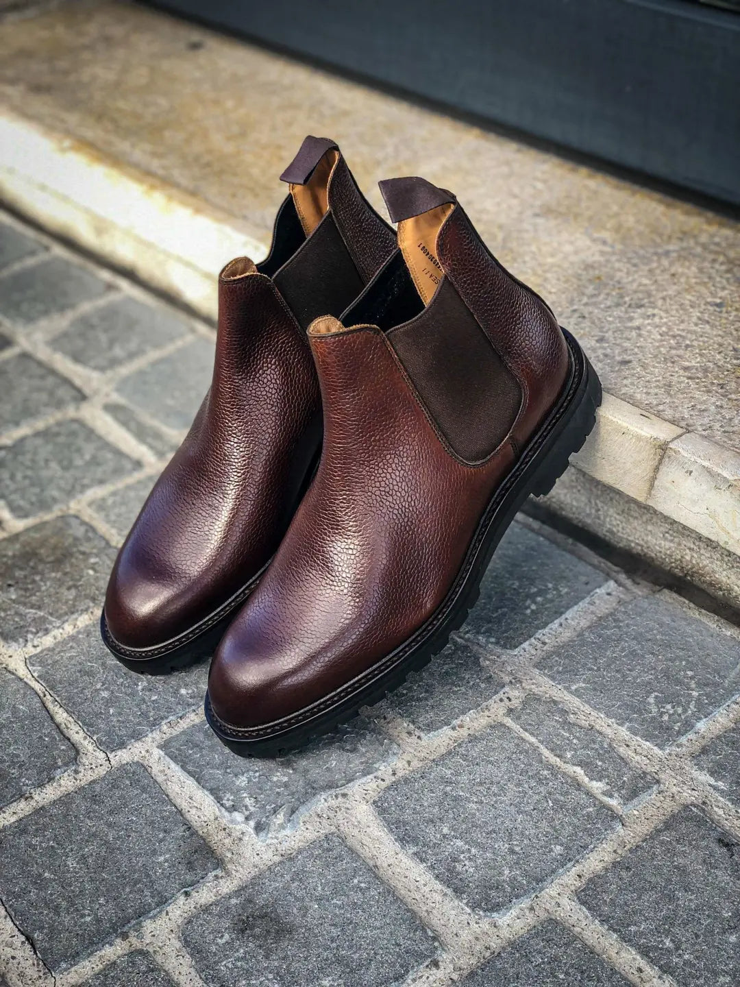 Crockett & Jones Chelsea 11 Boot Brown in Scotch grain leather, view 4