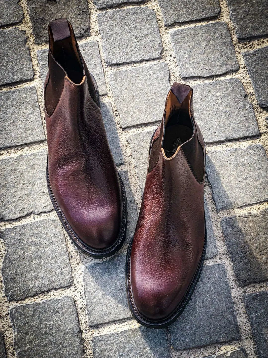 Crockett & Jones Chelsea 11 Boot Brown in Scotch grain leather, view 3