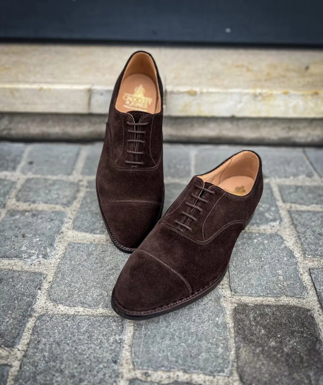 Crockett & Jones Connaught Dark Oak Suede Oxford, view 3