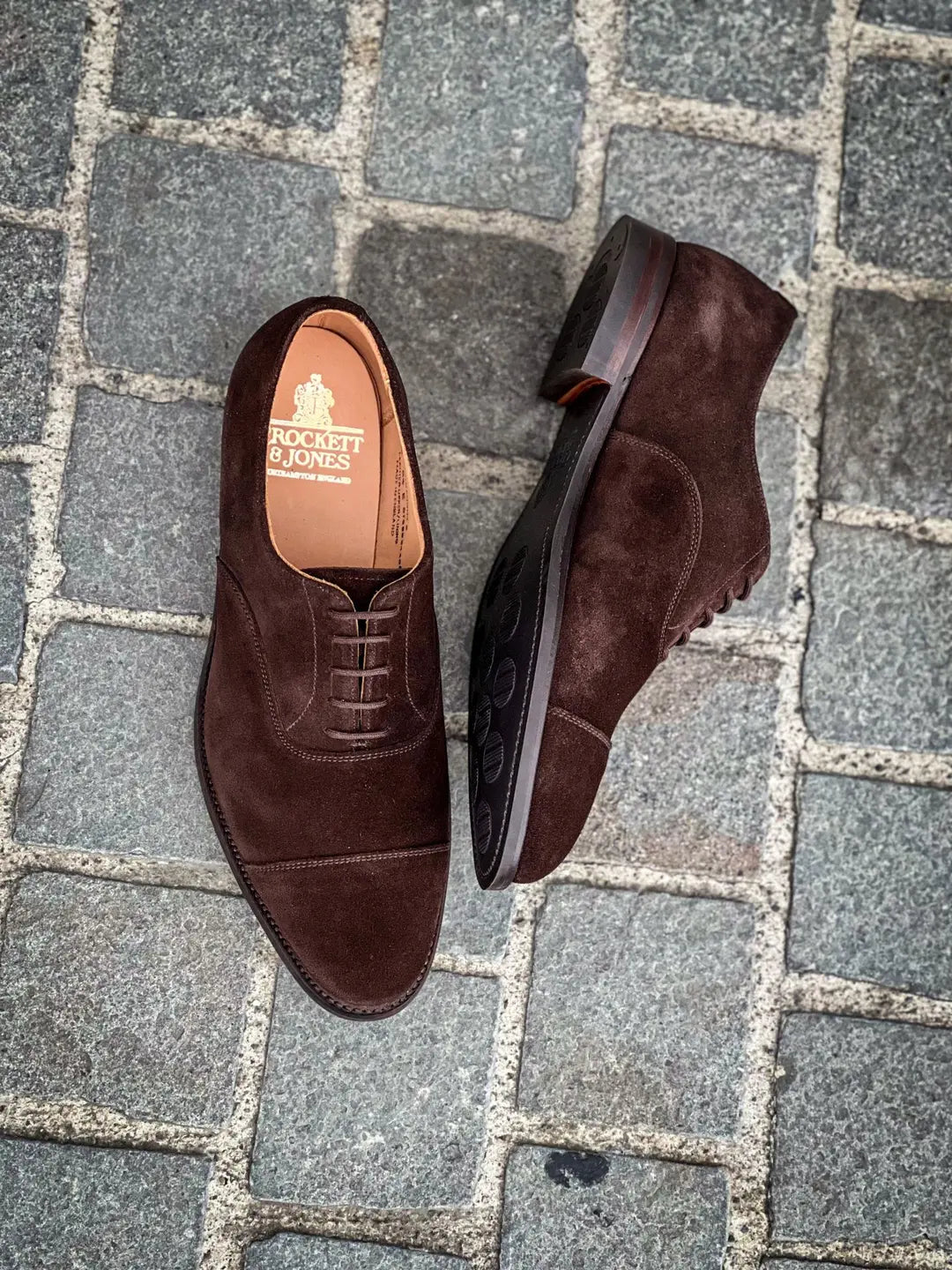 Crockett & Jones Connaught Dark Oak Suede Oxford, view 2