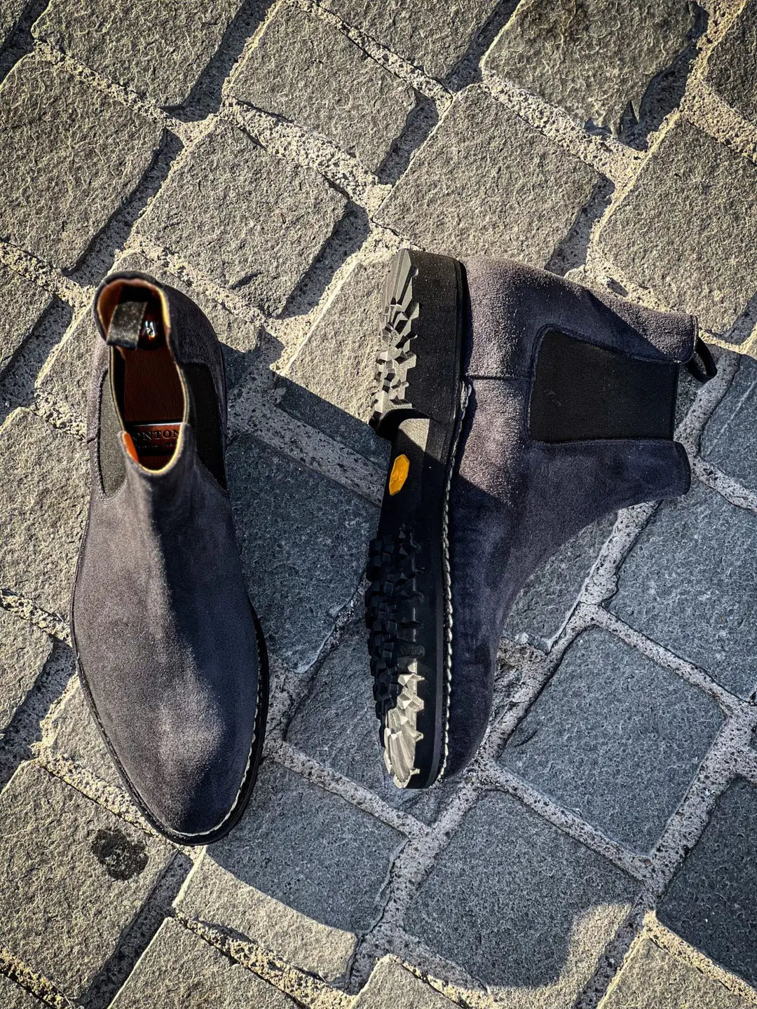 Bontoni Cavaliere Grafite Suede Chelsea Boot, view 3