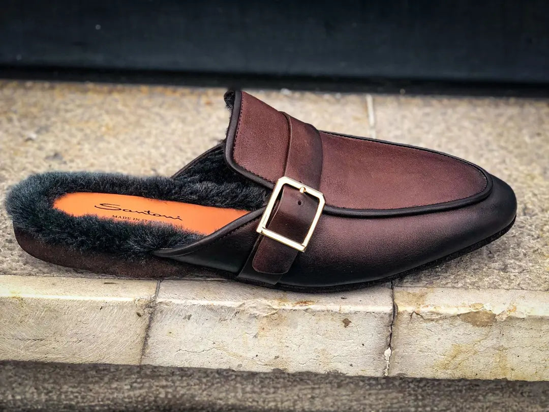 Santoni Mule in calf leather, view 5