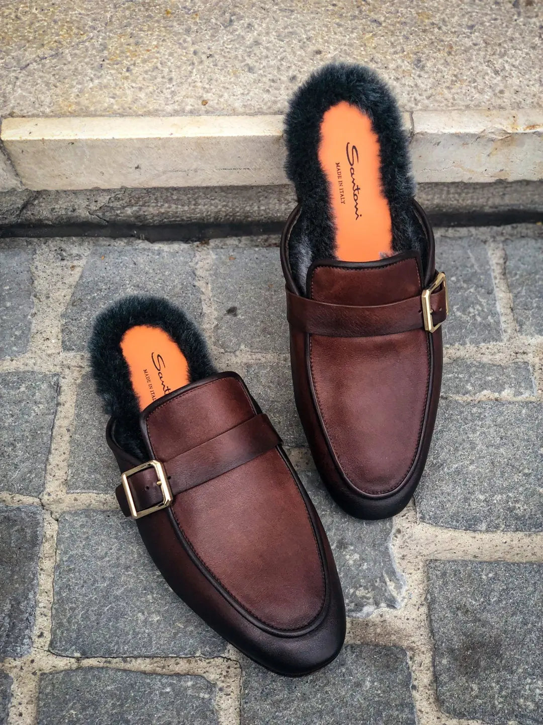 Santoni Mule in calf leather, view 2
