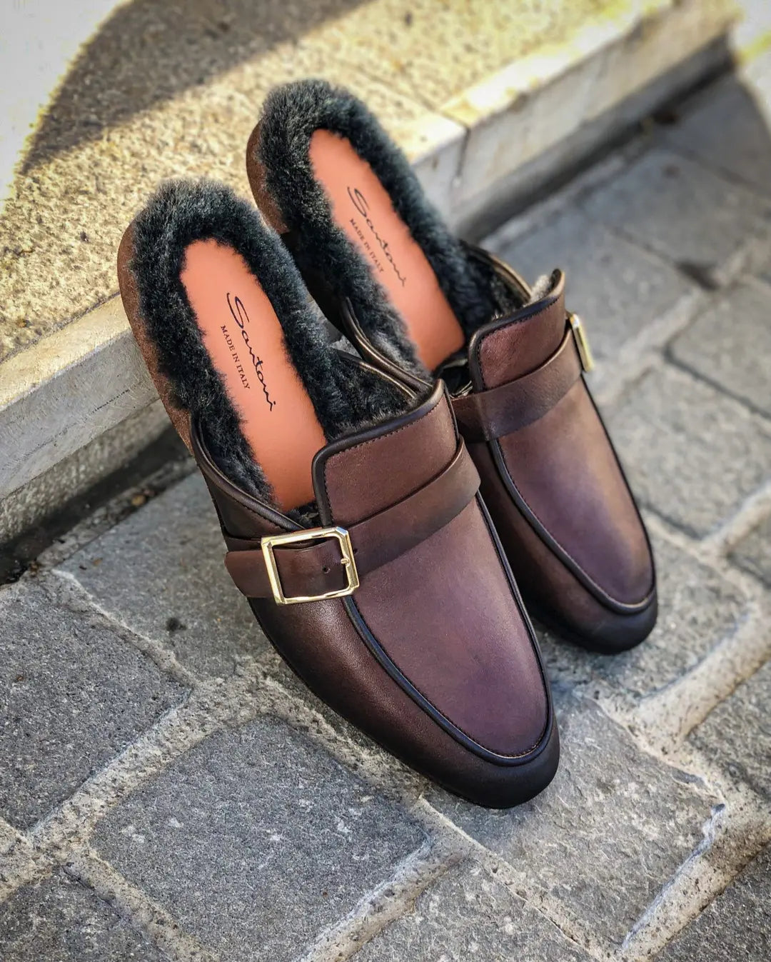 Santoni Mule in calf leather