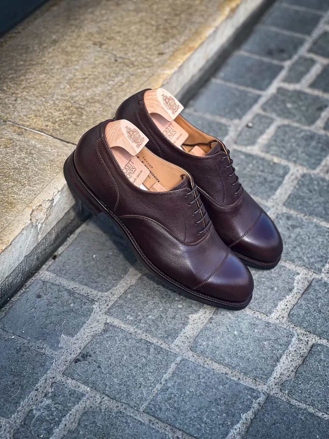 Crockett & Jones Tresco Dark Brown Milled Calf Oxford