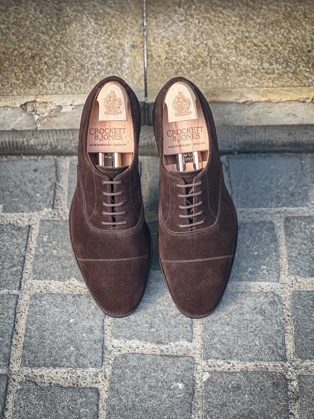 Crockett & Jones Tresco Dark Brown Suede Oxford, view 5