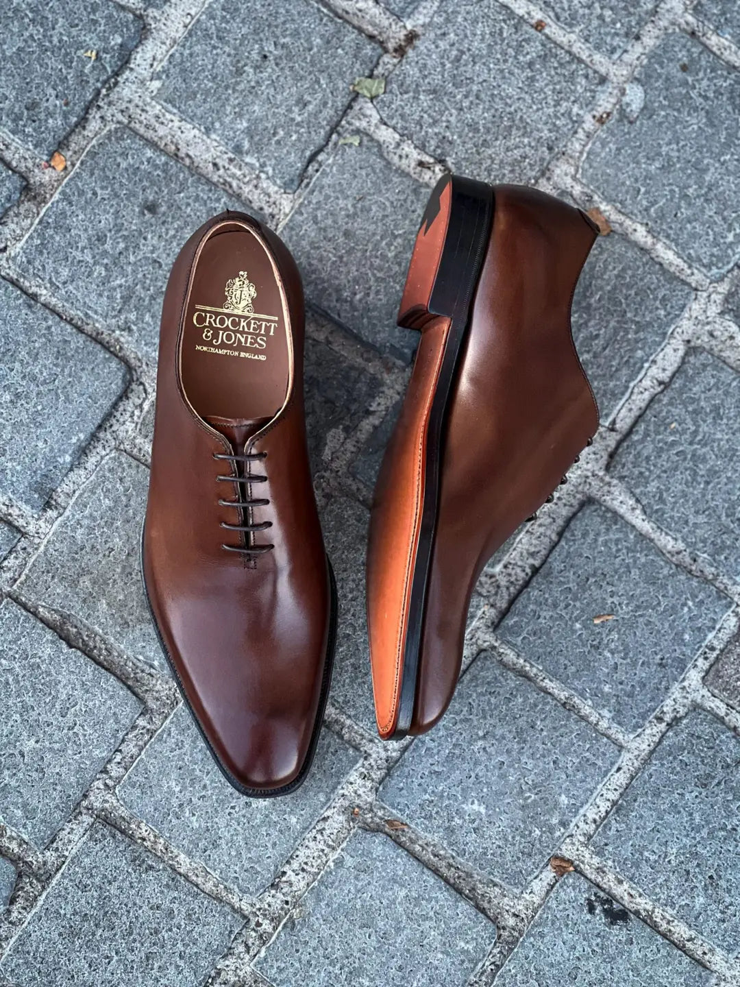 Crockett & Jones Alex Dark Brown Oxford in calf leather, view 2