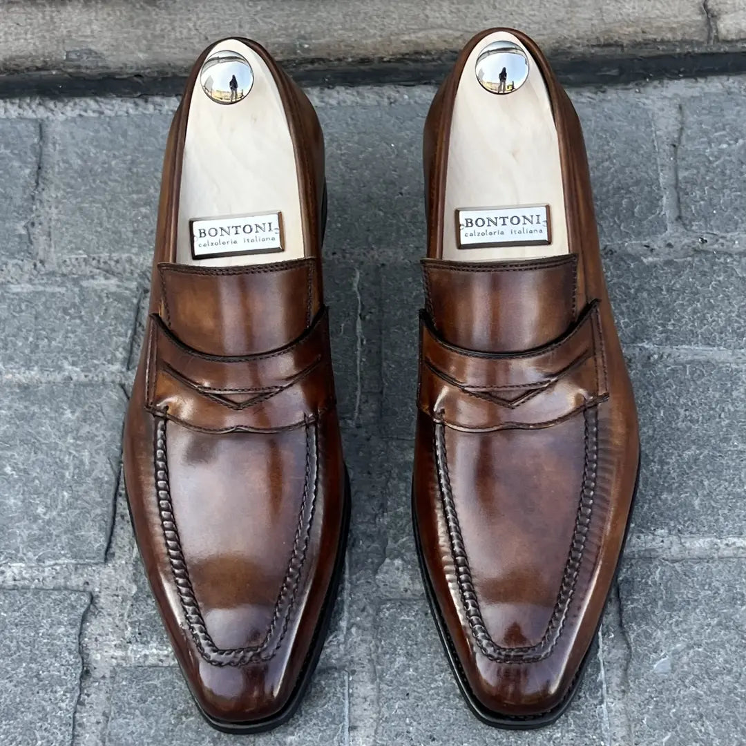 Bontoni Capitano Penny Loafer in calf leather, view 5