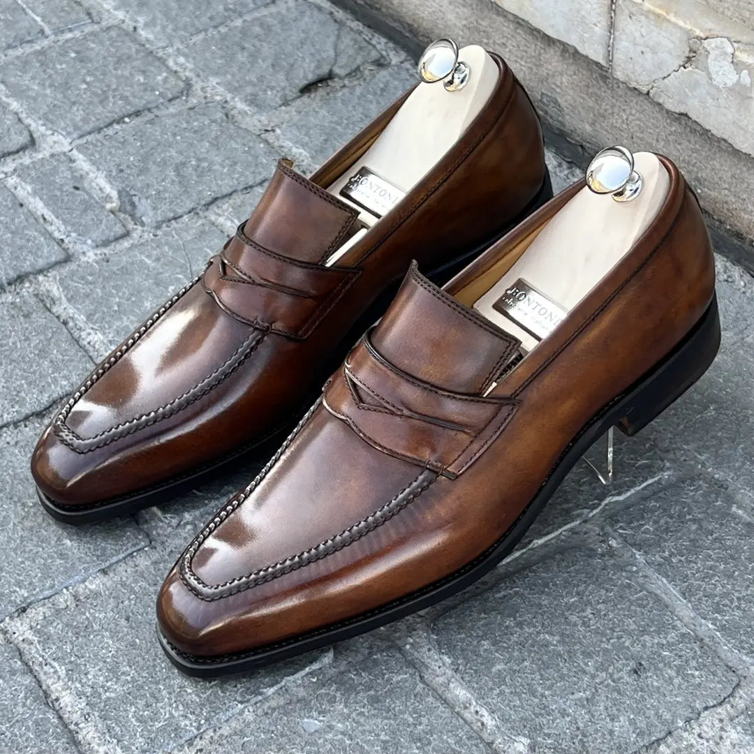 Bontoni Capitano Penny Loafer in calf leather, view 4