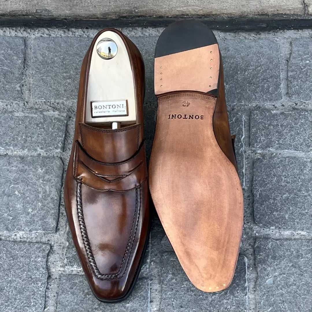 Bontoni Capitano Penny Loafer in calf leather, view 2