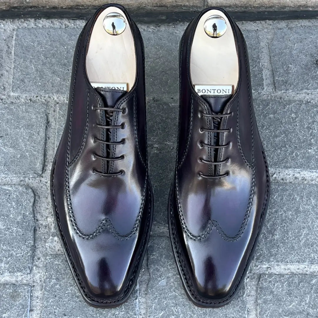 Bontoni Barberini Brogue Oxford in calf leather, view 5