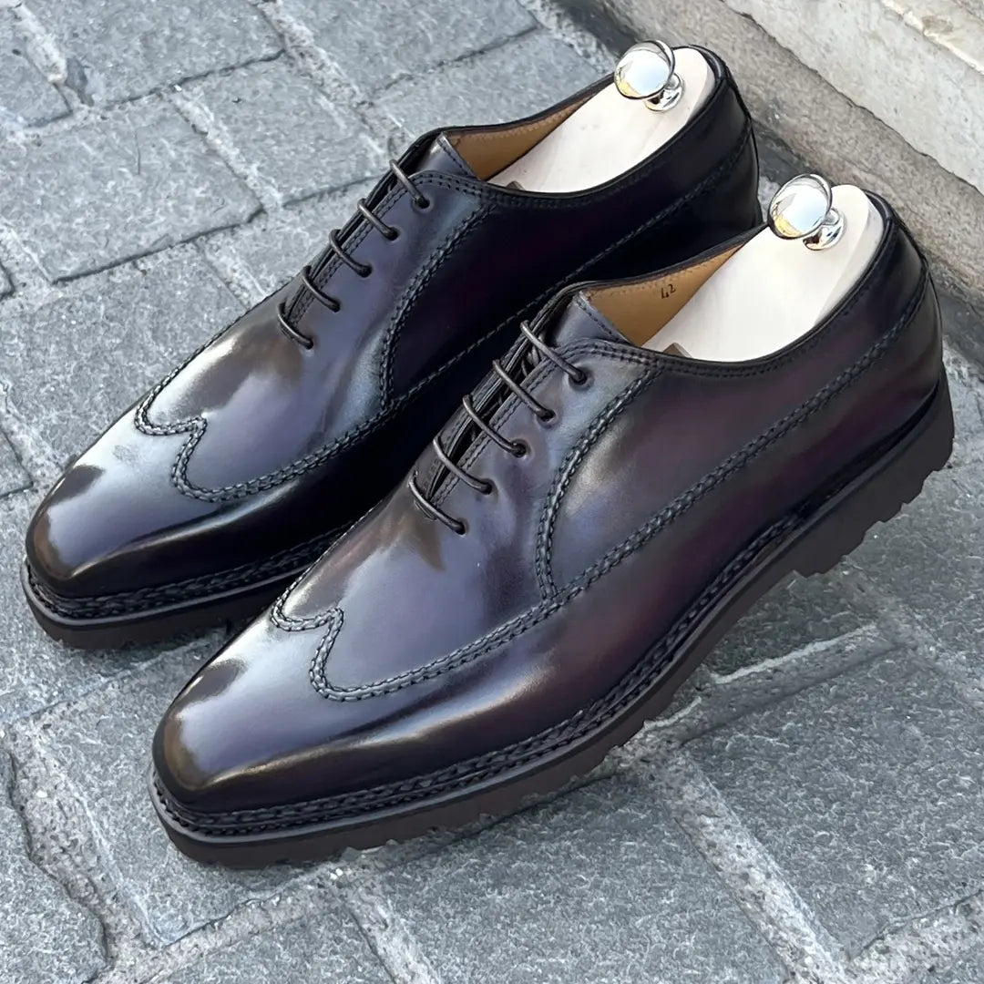 Bontoni Barberini Brogue Oxford in calf leather, view 3
