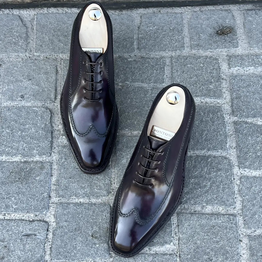 Bontoni Barberini Brogue Oxford in calf leather, view 2