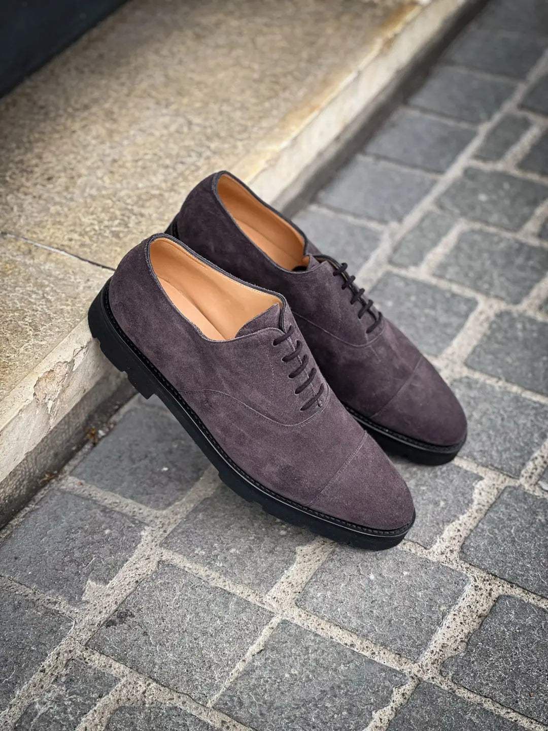 John Lobb City II Charcoal Suede Oxford