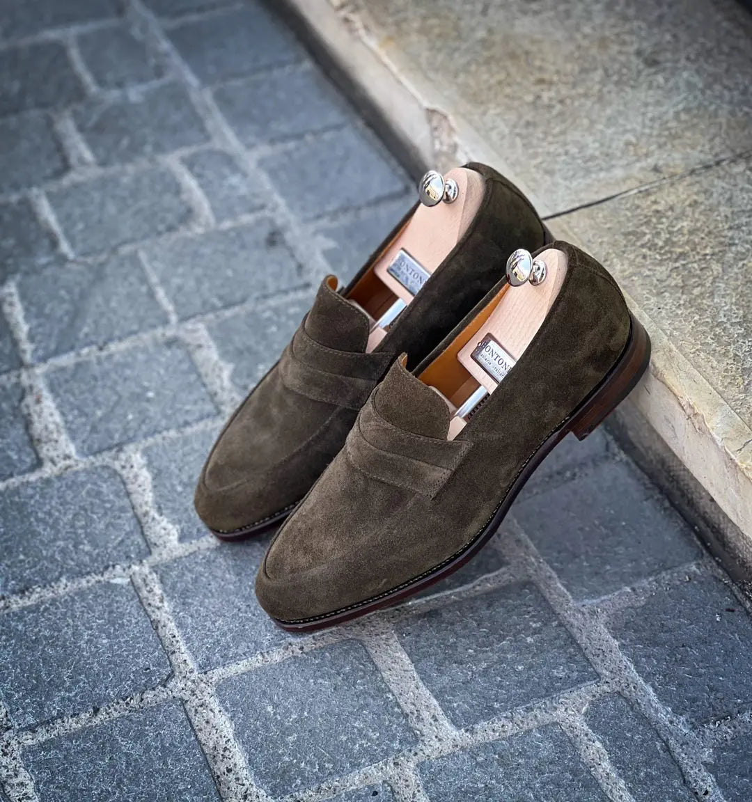 Bontoni Principe Rivolta Cipresso Suede Shoe, view 4