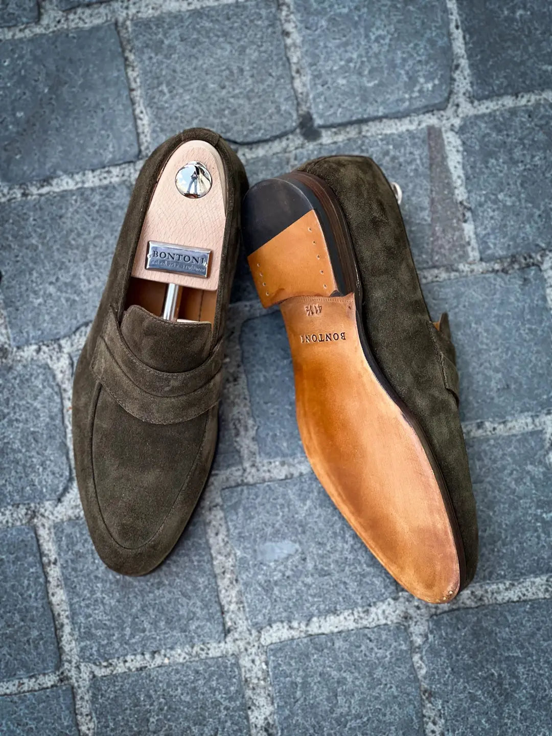 Bontoni Principe Rivolta Cipresso Suede Shoe, view 3