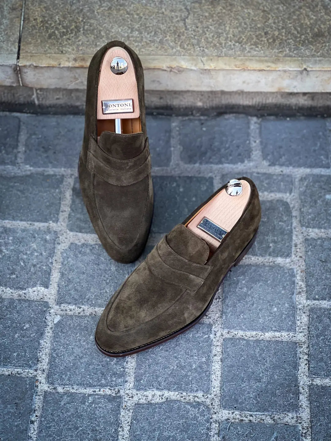 Bontoni Principe Rivolta Cipresso Suede Shoe, view 2