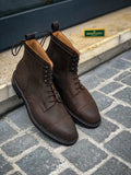 Crockett & Jones Coniston Dark Brown Roughout Boot