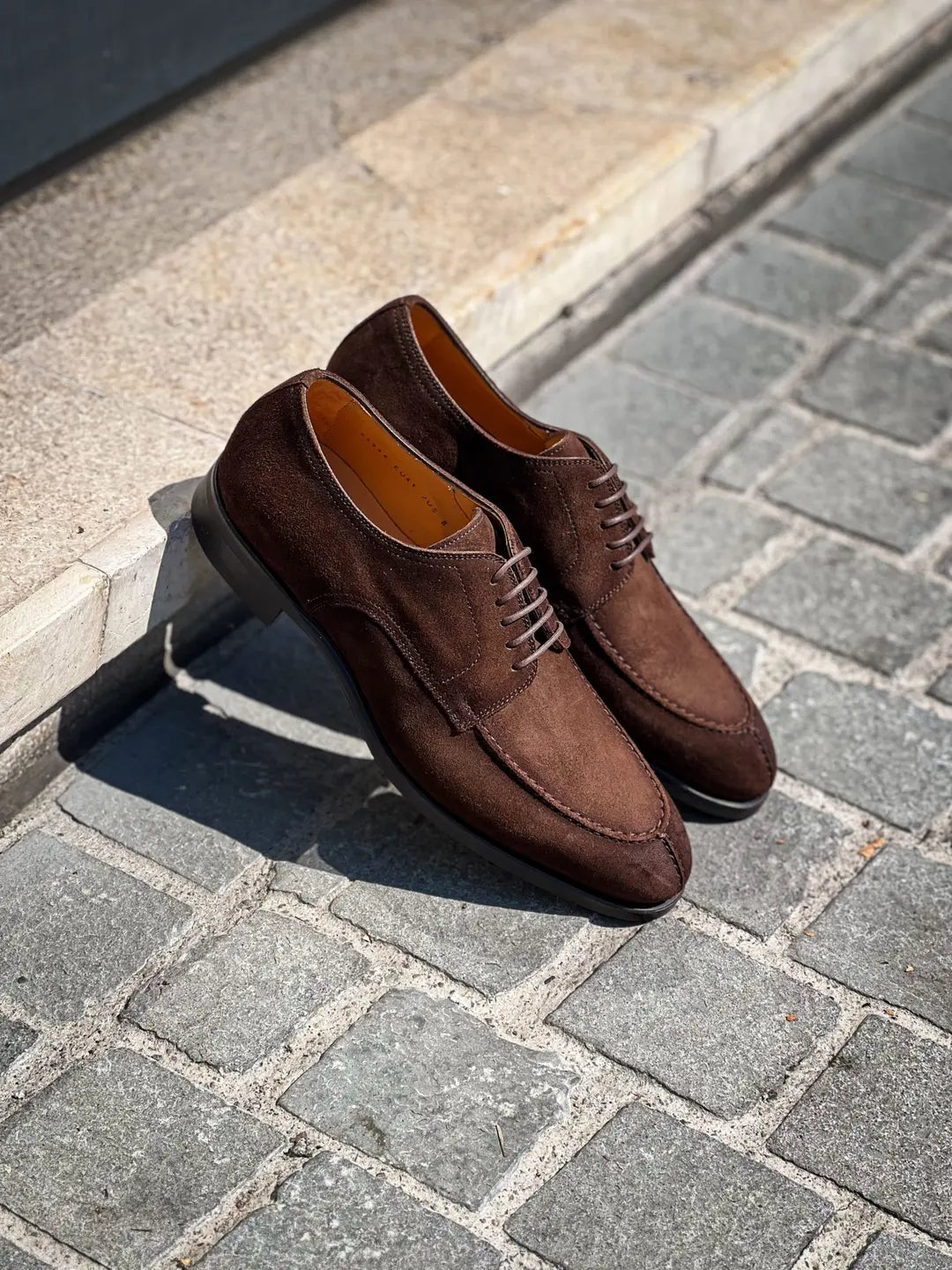 Magnanni Derby Apron Dark Brown Suede