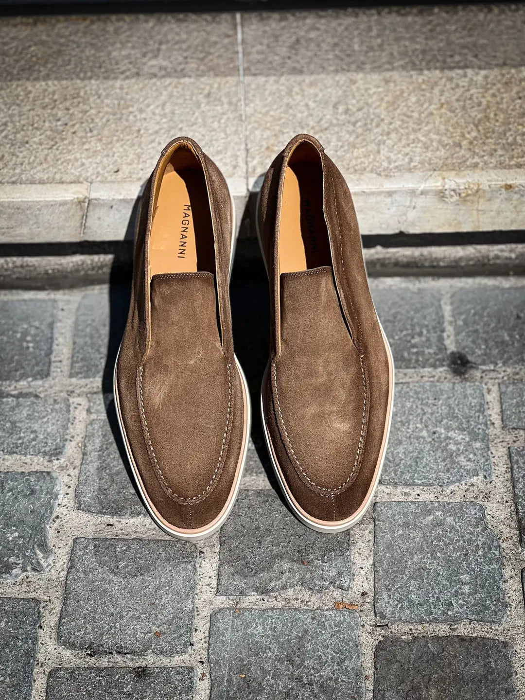 Magnanni Slip On Boot Taupe Suede, view 5