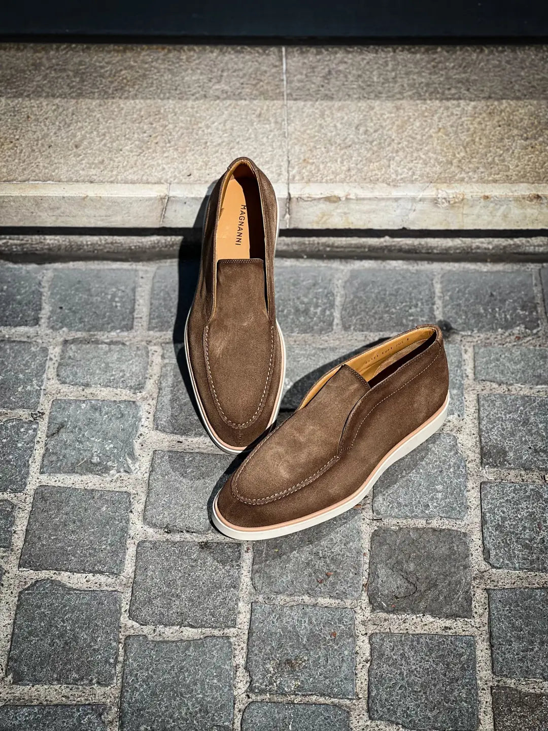 Magnanni Slip On Boot Taupe Suede, view 3