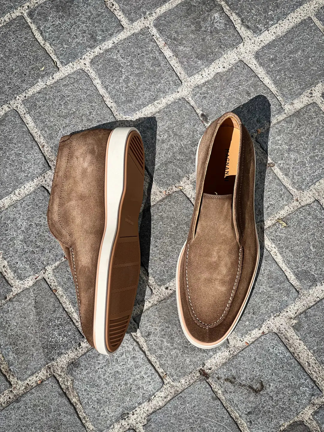 Magnanni Slip On Boot Taupe Suede, view 2
