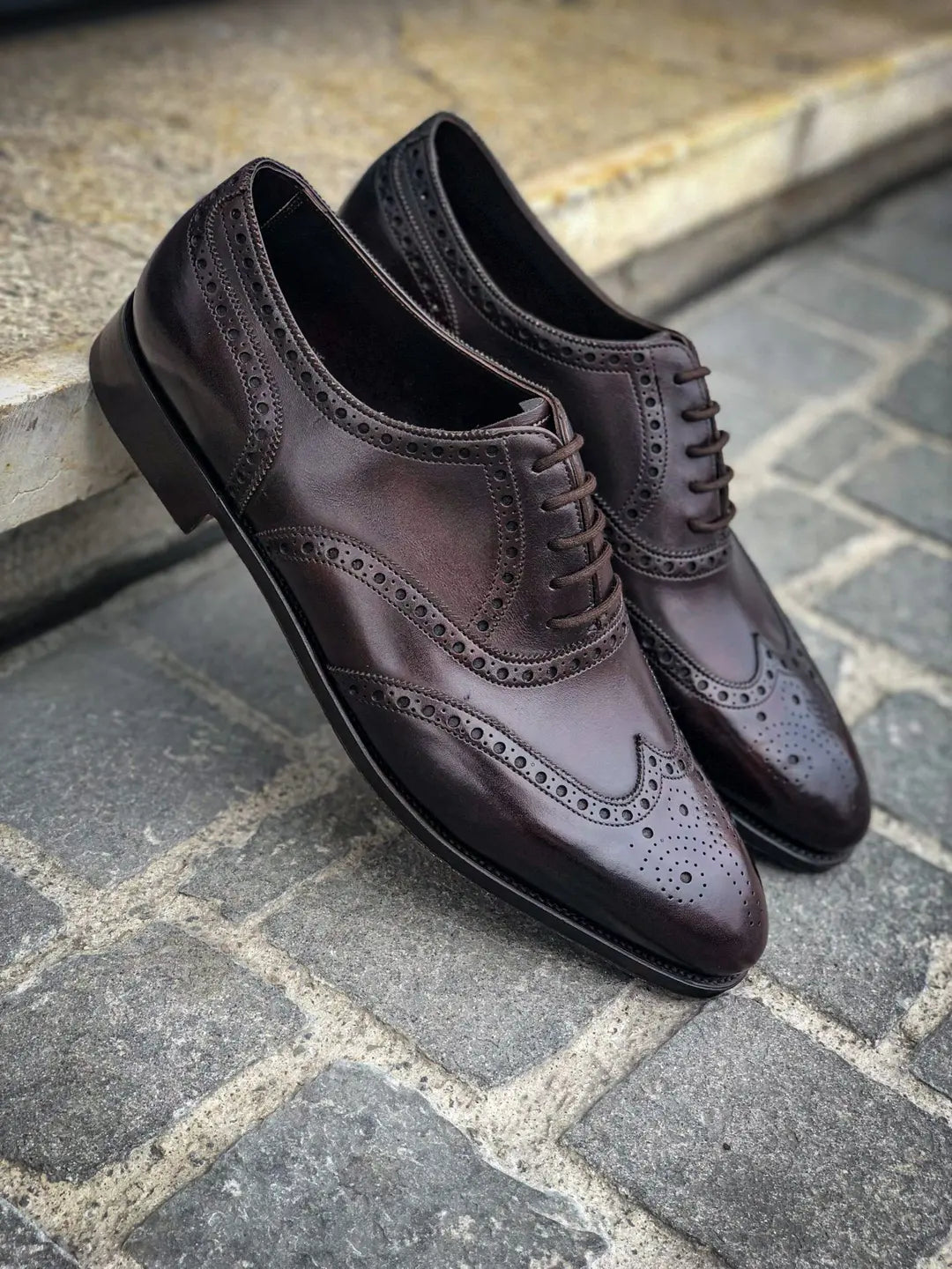 John Lobb Henford Brogue Oxford in roughout suede