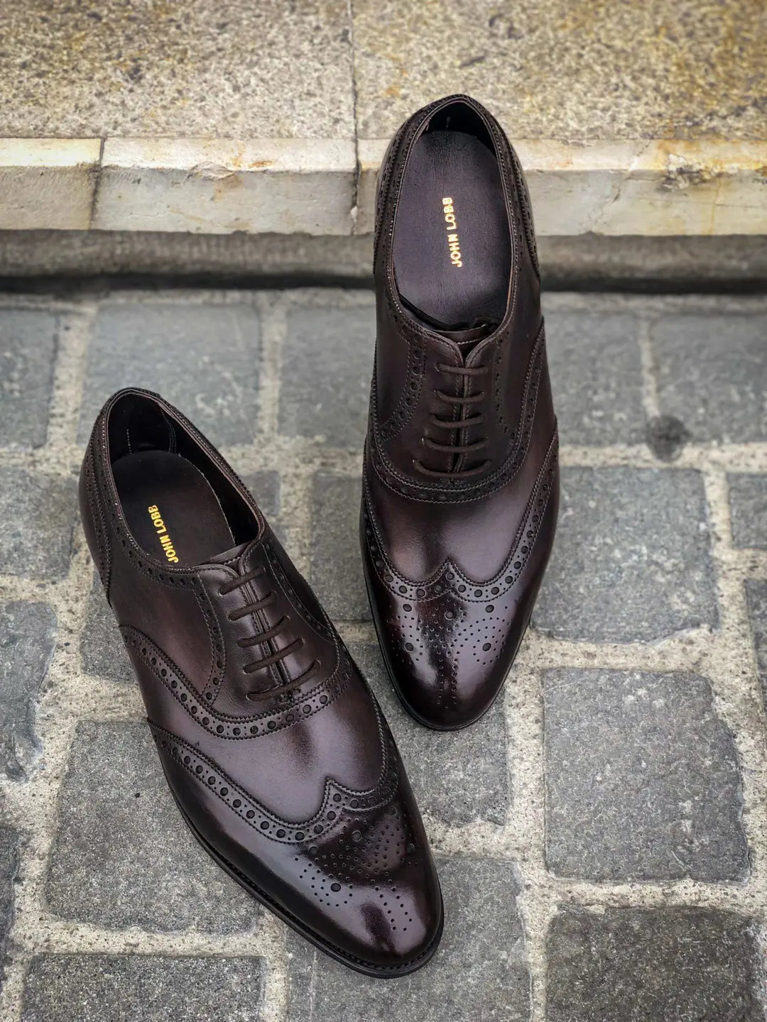 John Lobb Henford Brogue Oxford in roughout suede, view 3