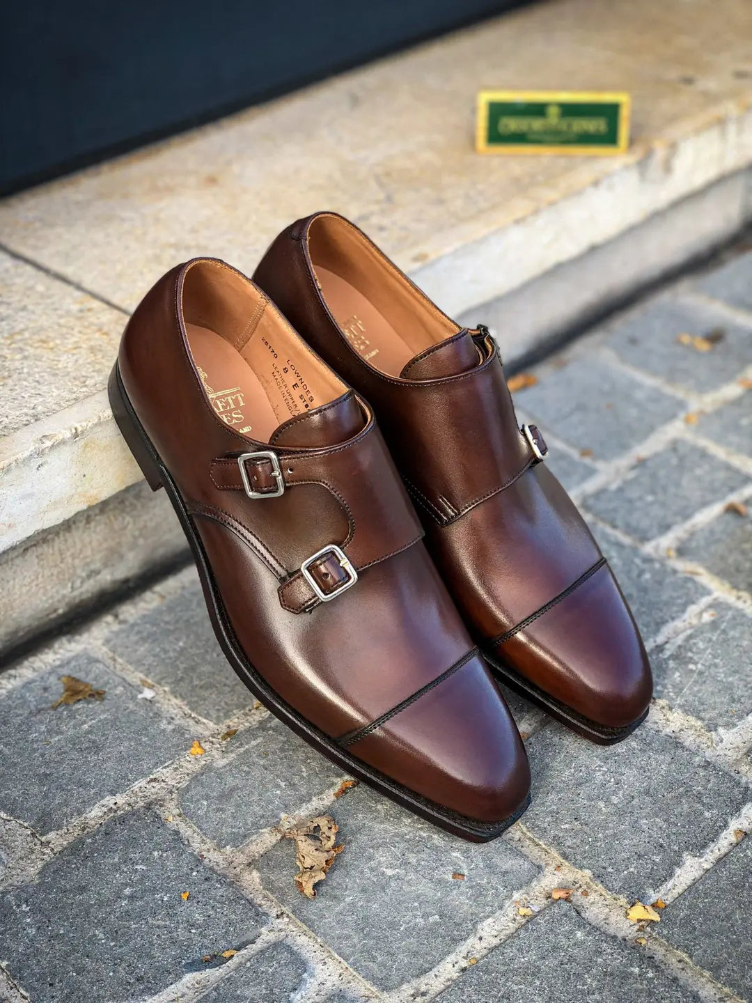 Crockett & Jones Lowndes Brown Leather Double Monk Strap