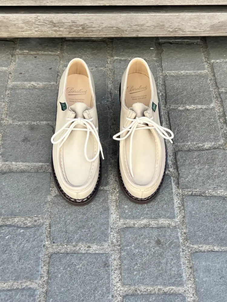 Paraboot Michael Beige Derby in calf leather, view 5