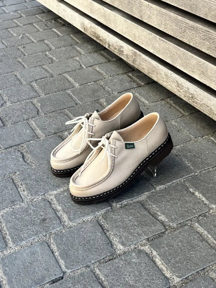 Paraboot Michael Beige Derby in calf leather, view 4