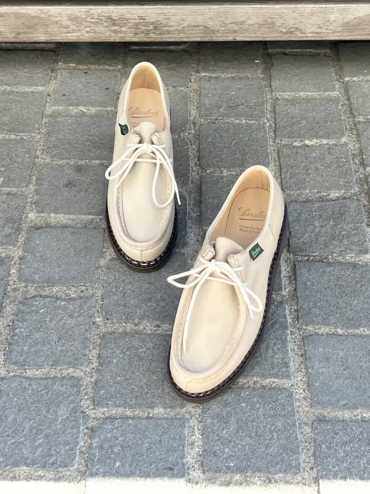 Paraboot Michael Beige Derby in calf leather, view 2