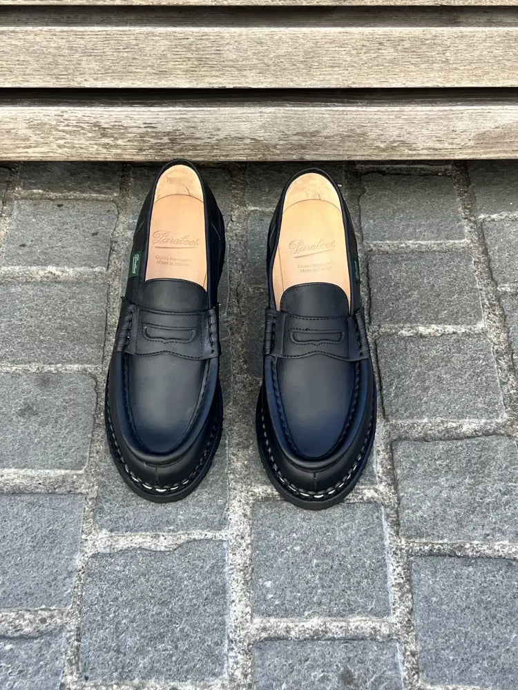 Paraboot Orsay Black Calf Loafer, view 3