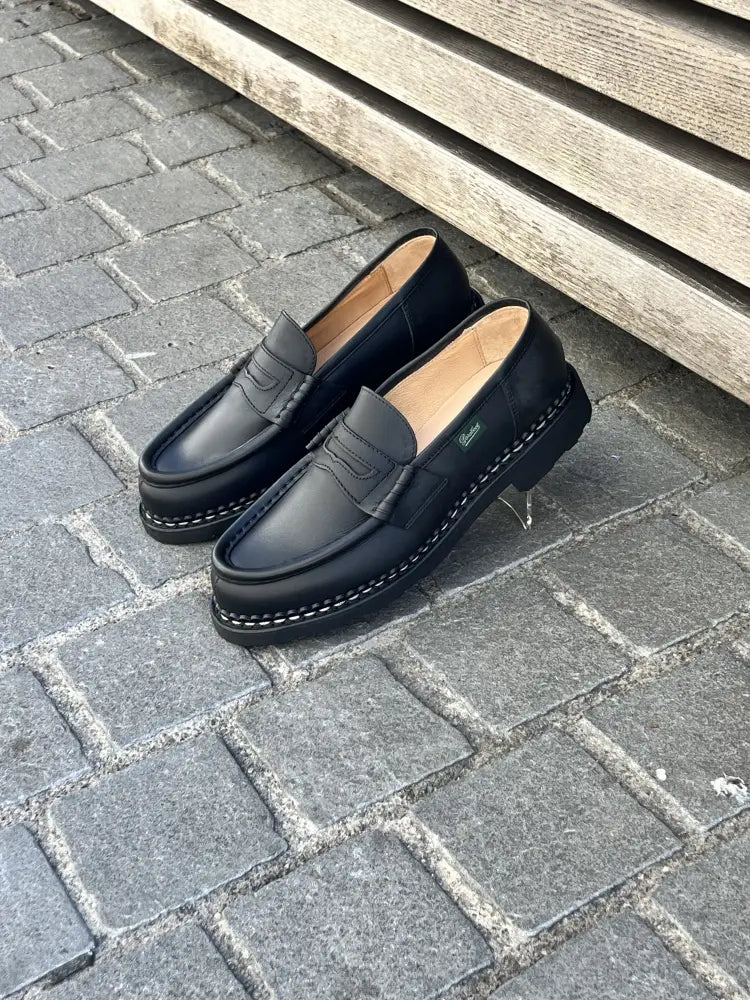 Paraboot Orsay Black Calf Loafer, view 4