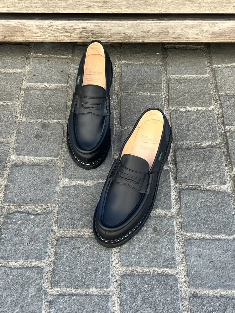 Paraboot Orsay Black Calf Loafer, view 5