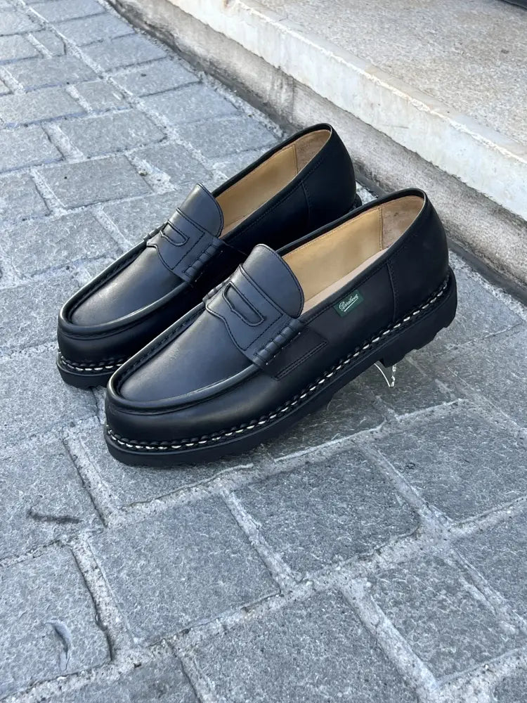 Paraboot Reims Black Calf Loafer, view 3