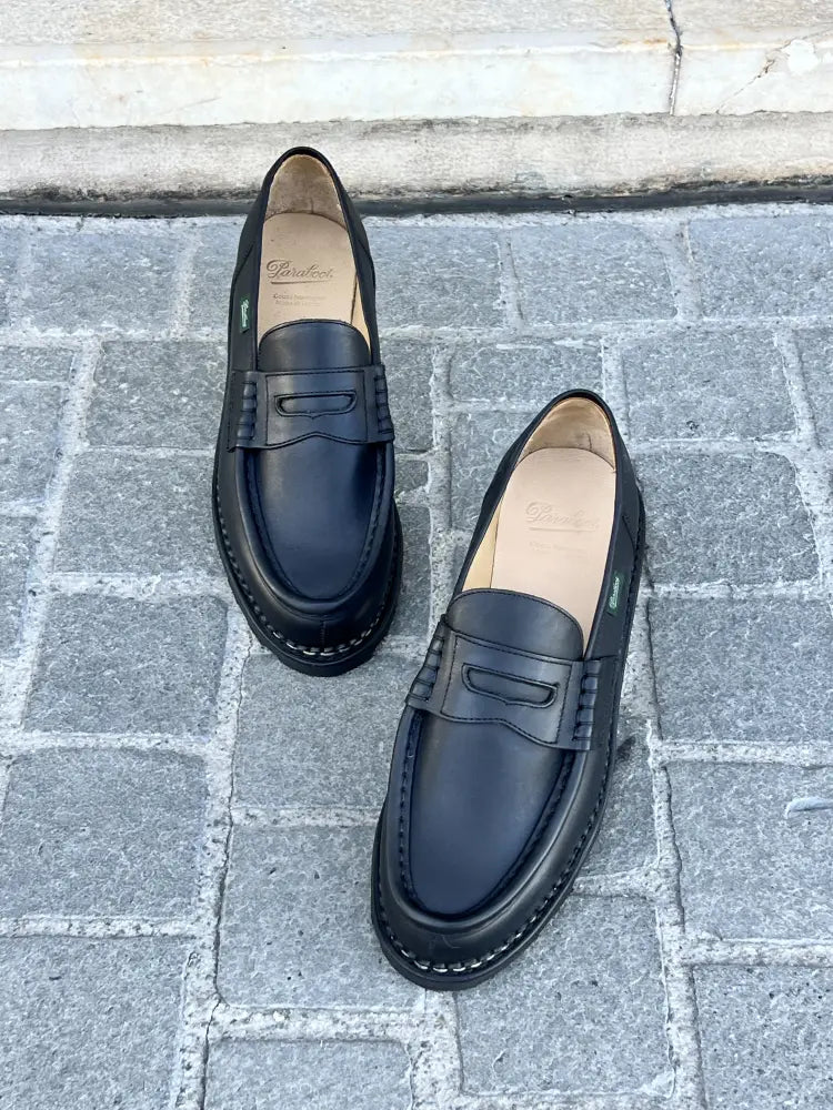 Paraboot Reims Black Calf Loafer, view 4
