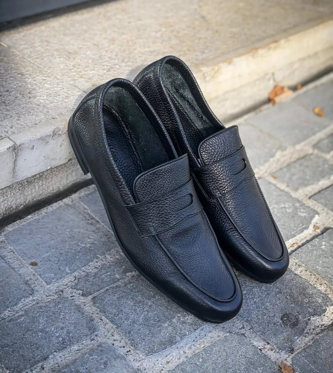 John Lobb Thorne Black Loafer in calf leather