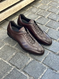 Franceschetti Leather Trainers Dark Brown