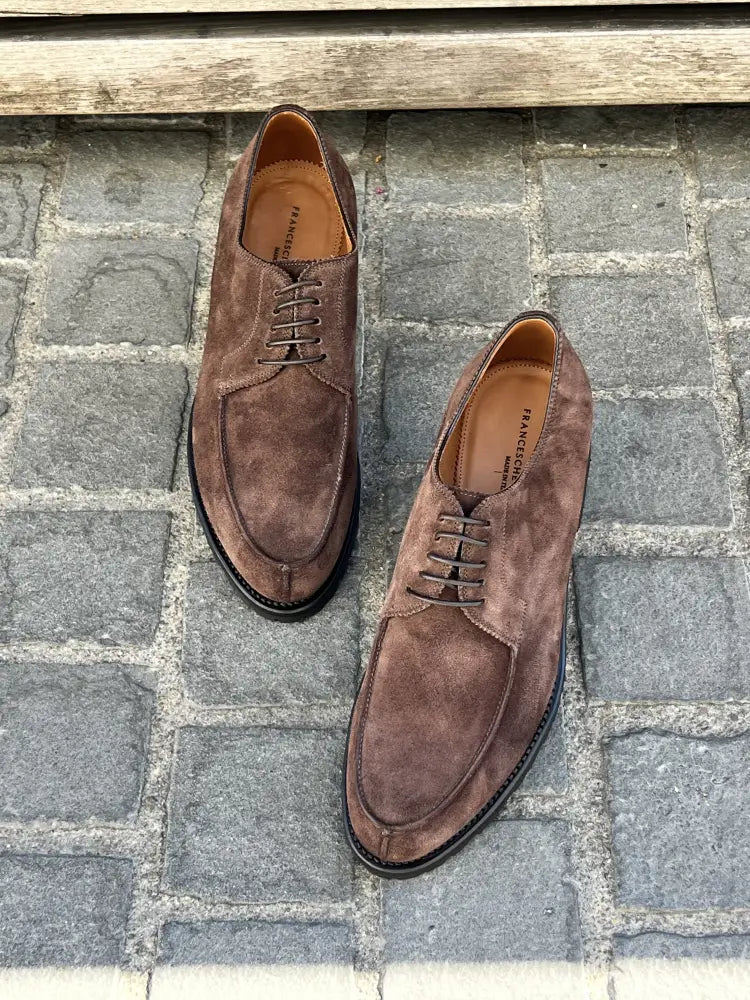 Franceschetti Suede Derby Brown, view 4